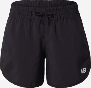 new balance Loosefit Sportbroek 'Core 5' in Zwart: voorkant