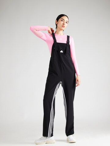 ADIDAS SPORTSWEAR Szabványos Sportnadrágok 'Dance All-gender Woven Dungarees' - fekete: elől