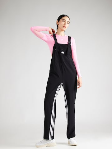 ADIDAS SPORTSWEAR Regular Workout Pants 'Dance All-gender Woven Dungarees' in Black: front