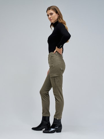 Salsa Jeans Skinny Cargojeans 'Faith' in Groen