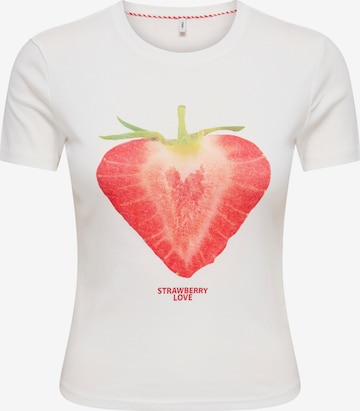 ONLY Koszulka w kolorze biały: przód