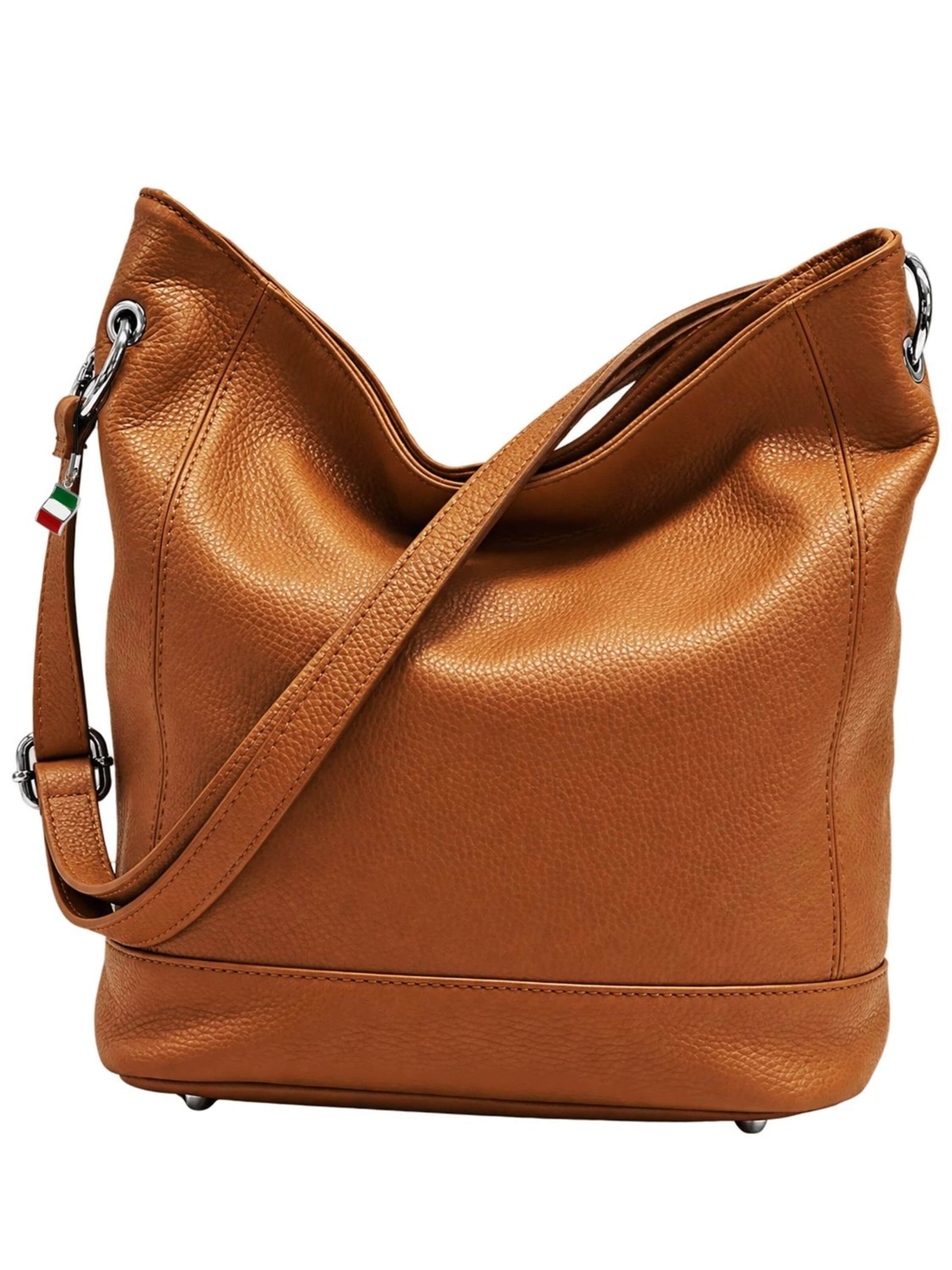 Sac bandoulière Florence en marron : devant