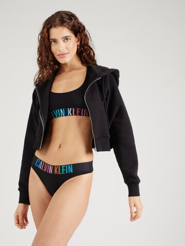 melns Calvin Klein Underwear Standarta Stringu biksītes 'Intense Power Pride'