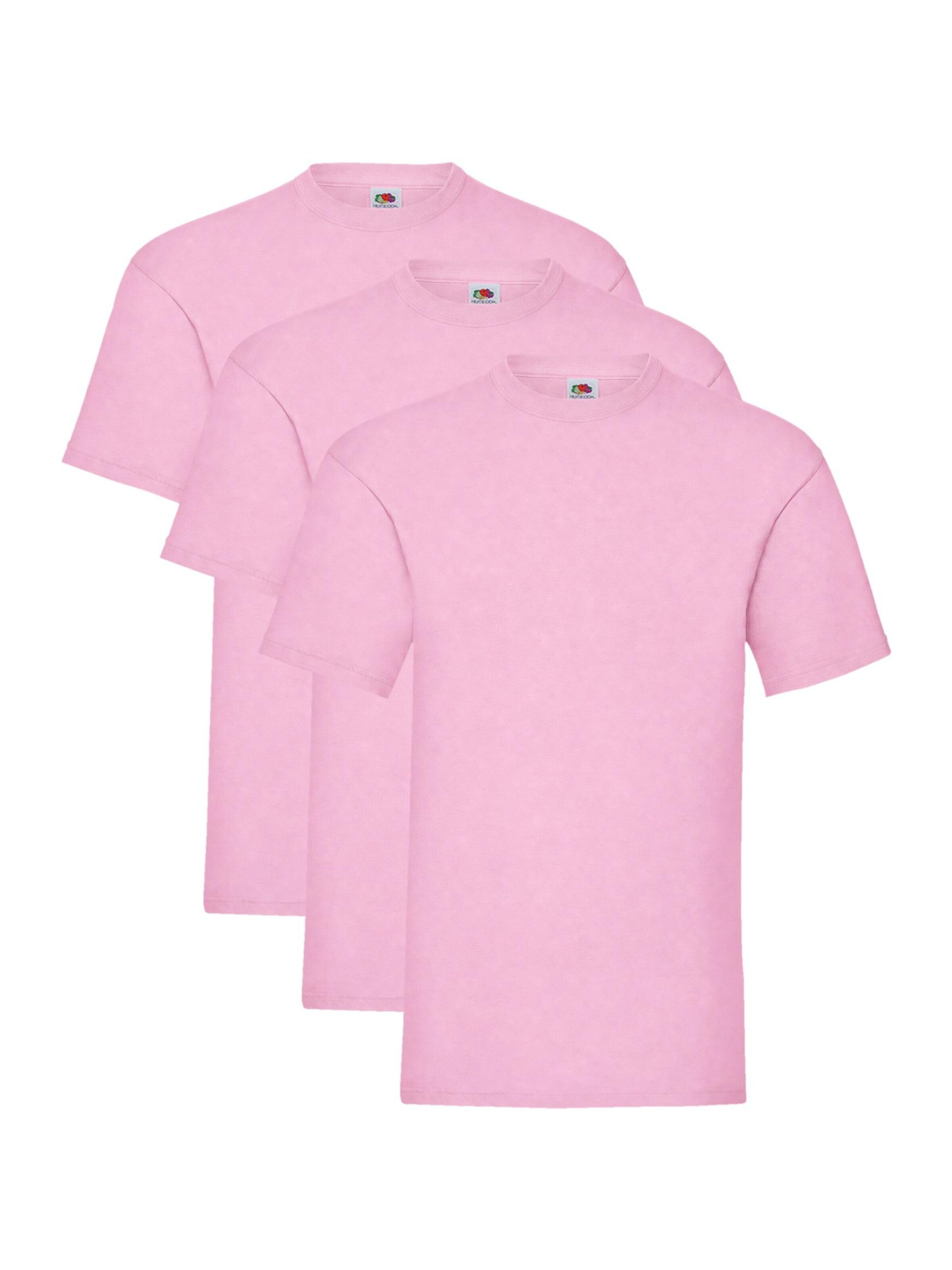 FRUIT OF THE LOOM Shirt 'T-shirt 3-pack' in Pink: front