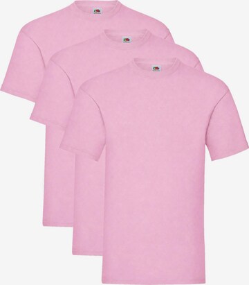 FRUIT OF THE LOOM Shirt 'T-shirt 3-pack' in Pink: front