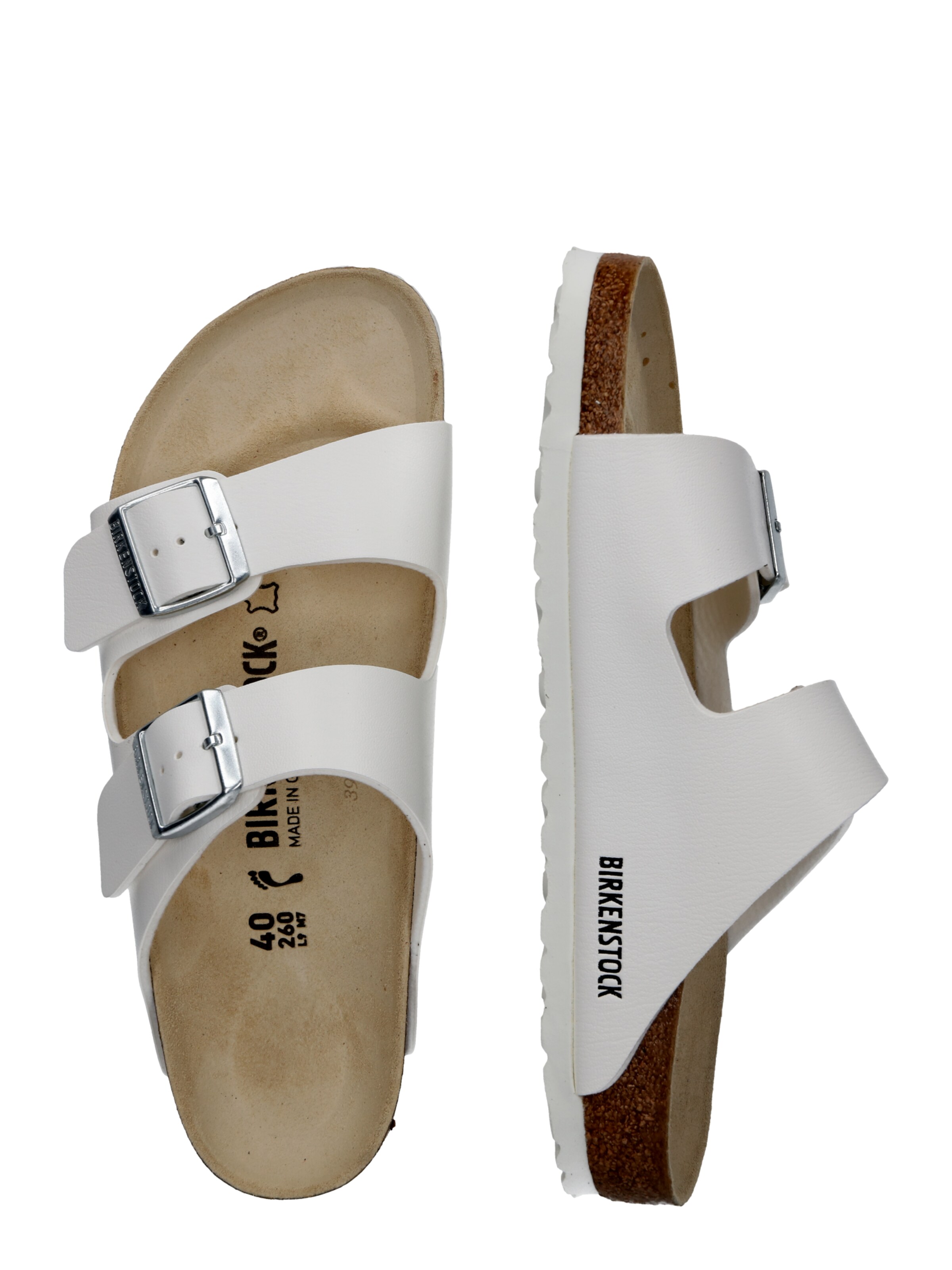 BIRKENSTOCK Pantofle 'Arizona' – bílá