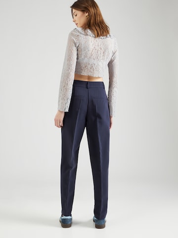 SELECTED FEMME Regular Pleated Pants 'LINA' in Blue