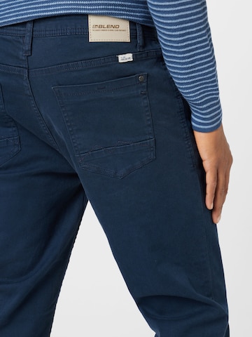 BLEND Slim fit Chino Pants 'Twister' in Blue