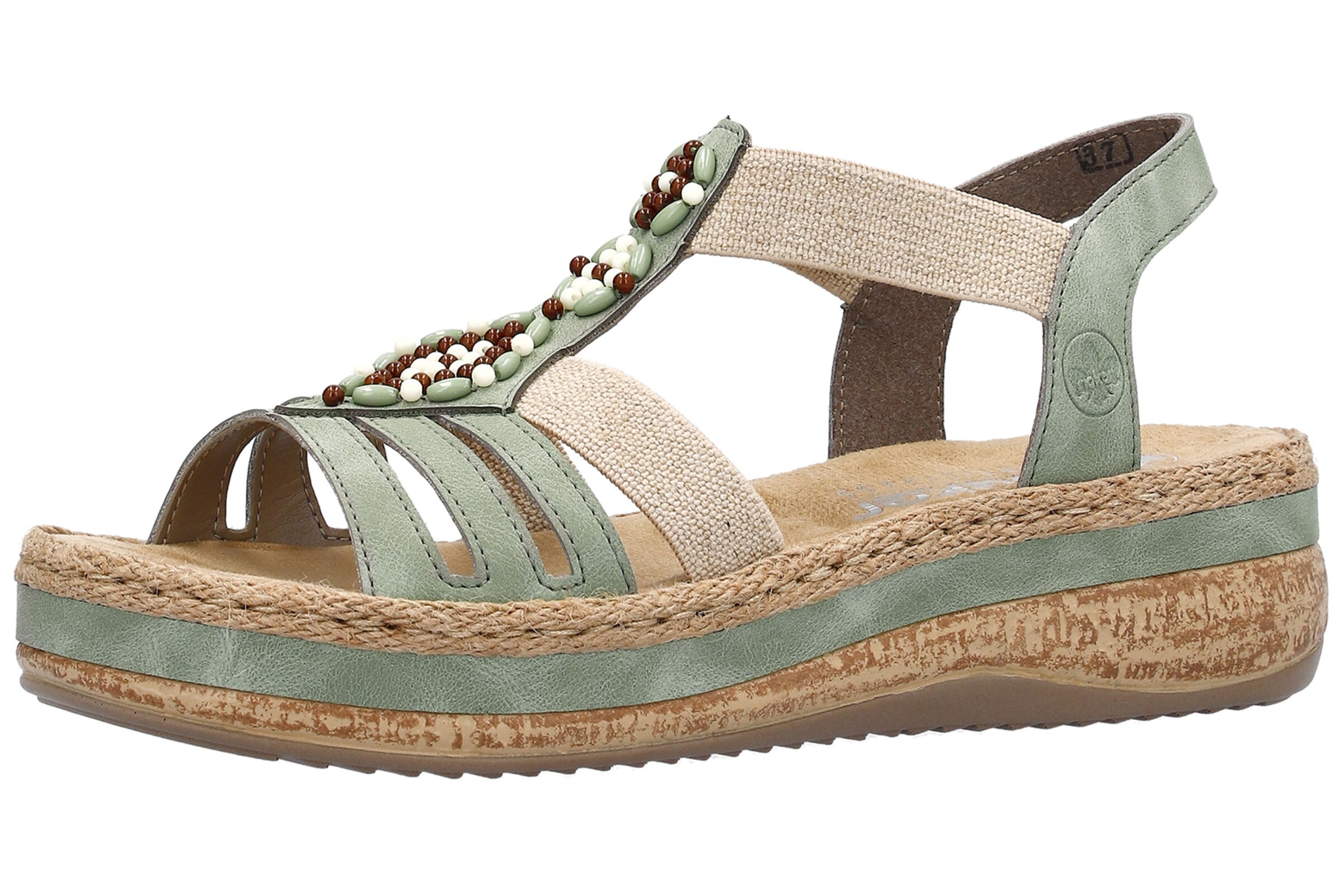 Sandales 'V0920' Rieker en vert : devant