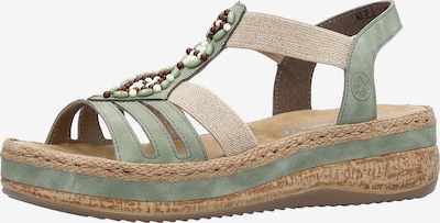 Rieker Sandale 'V0920' in beige / grün, Produktansicht