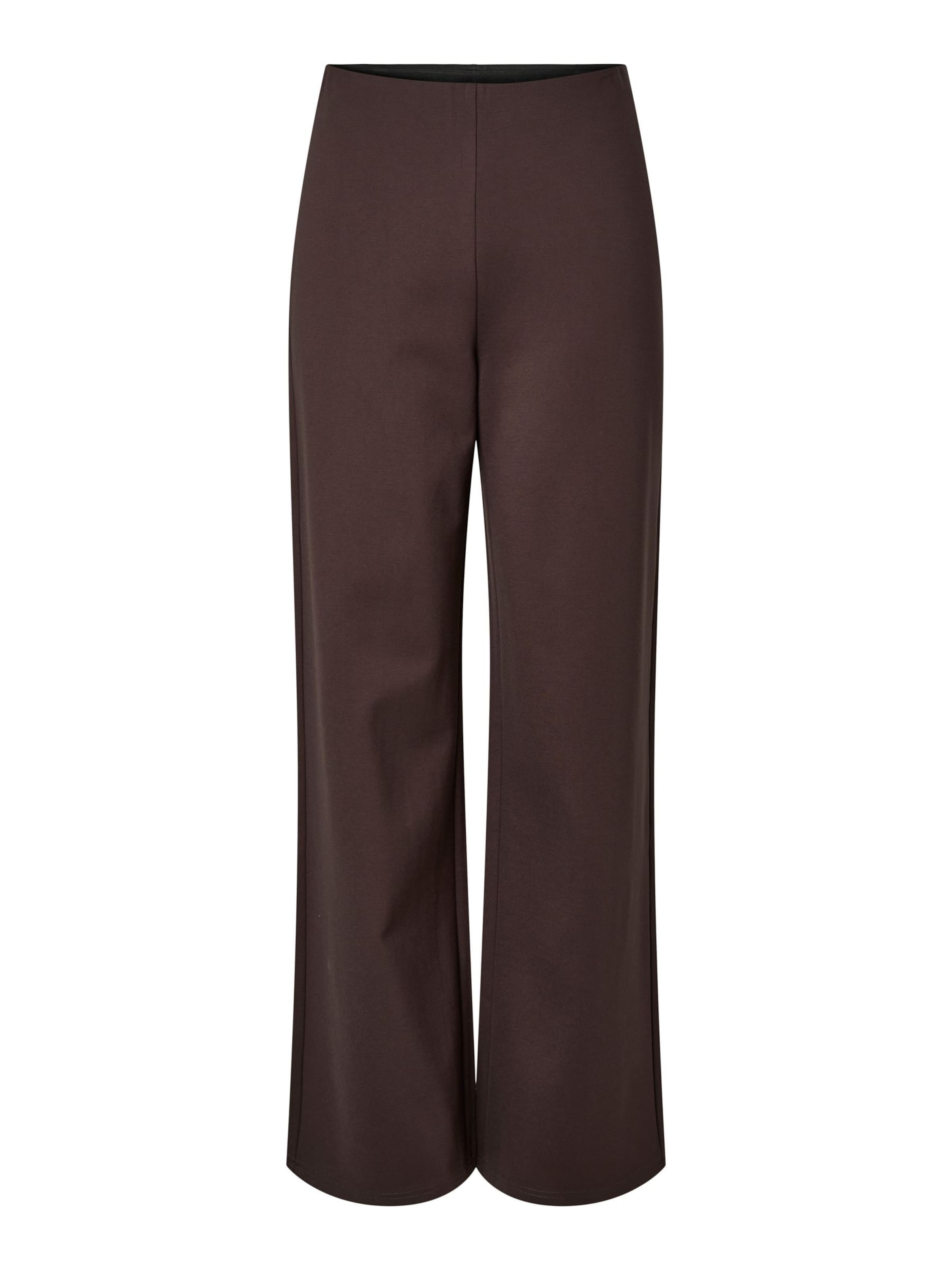 PIECES Wide Leg Bukser 'PCGunhild' i brun: forside