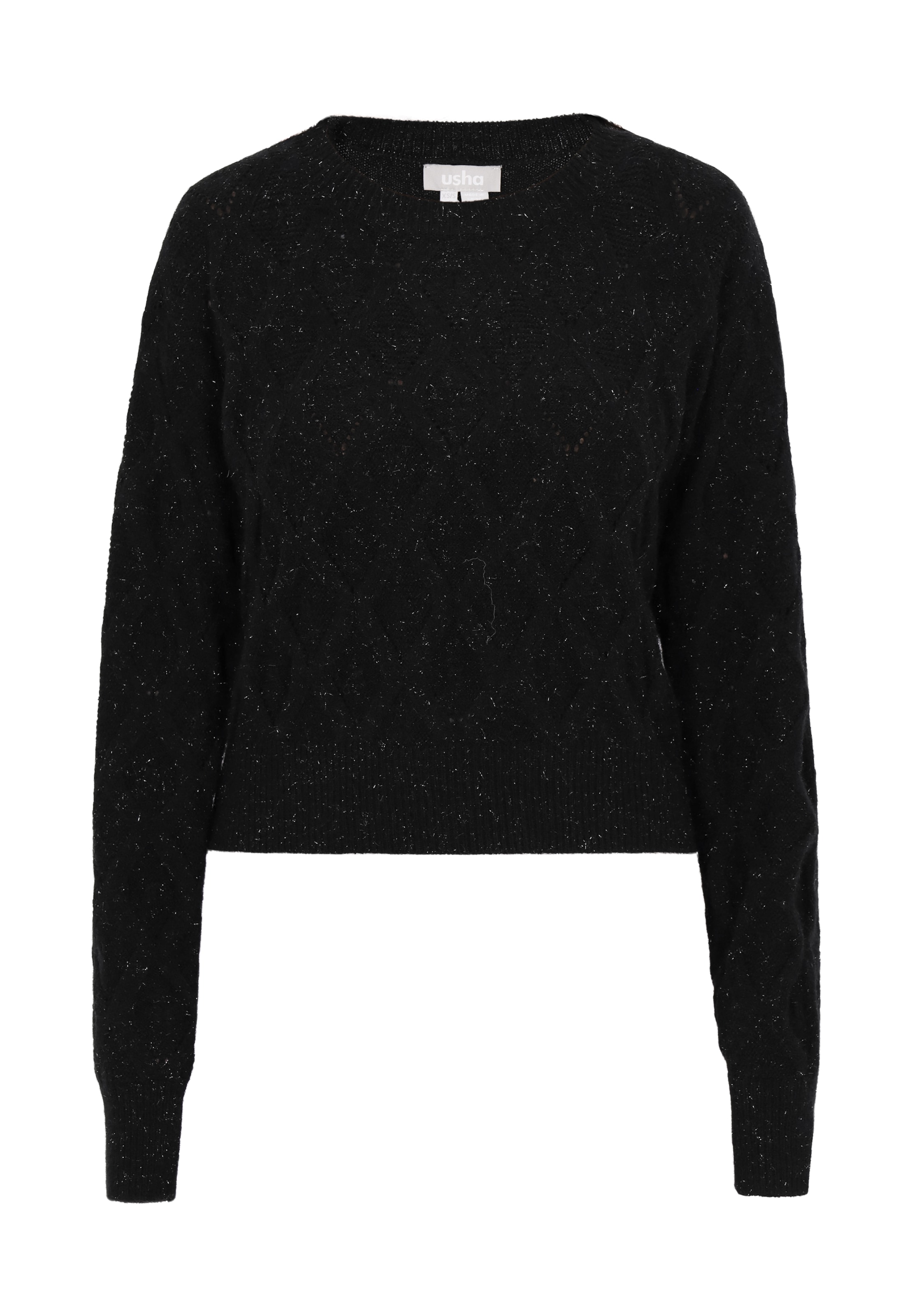 Pulover de la Usha pe negru: față