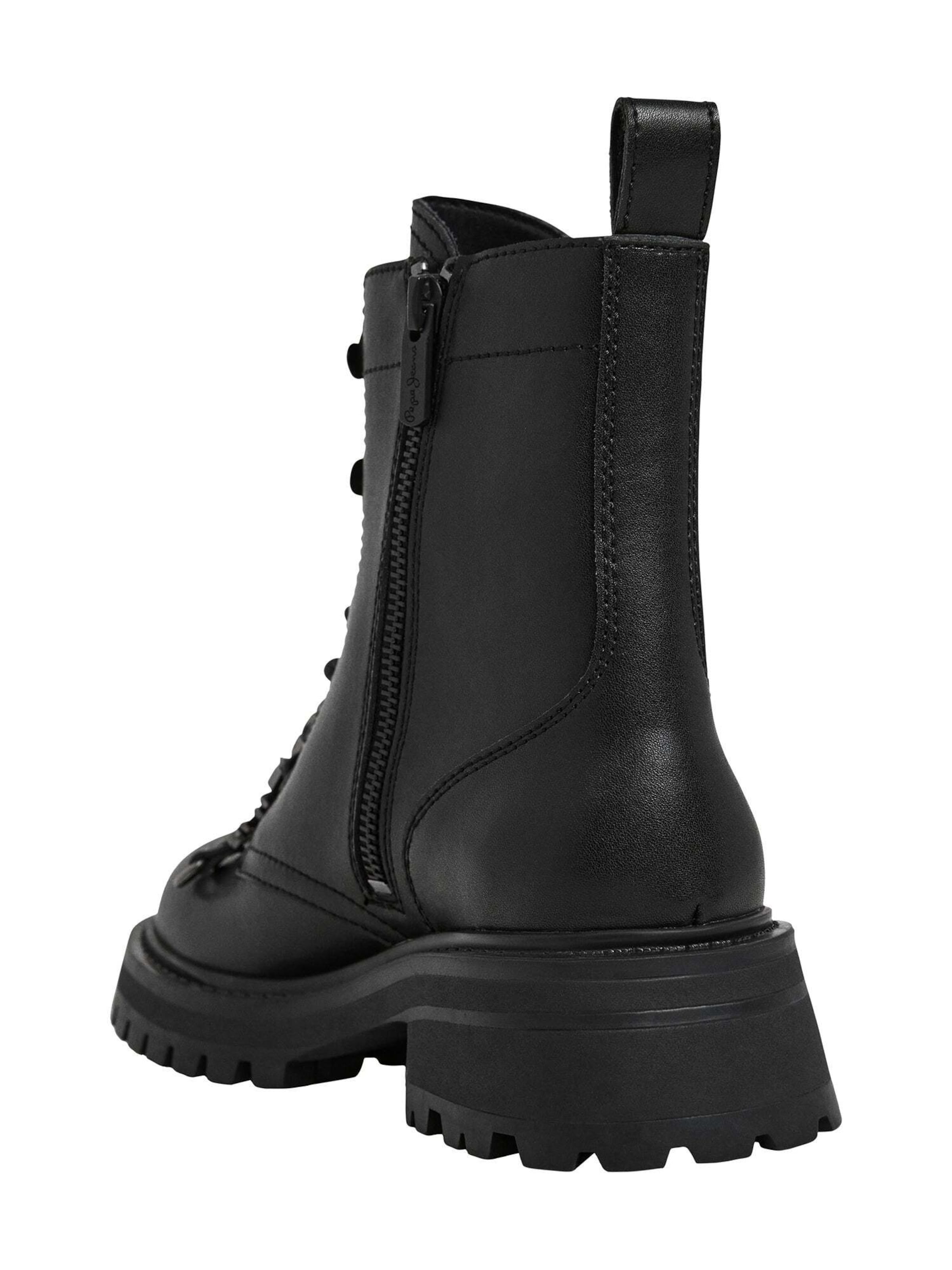 Pepe Jeans Lace-up bootie 'STACY PLAY' in Black