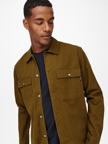 Only & Sons Between-Season Jacket 'Ilvio' in Brown