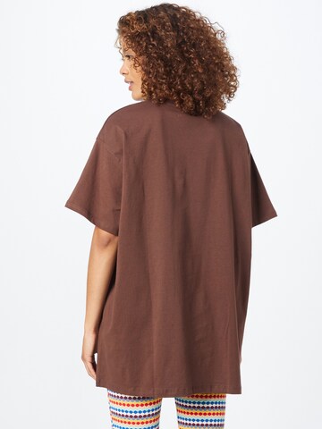 PIECES Oversized Shirt 'Rina' in Brown