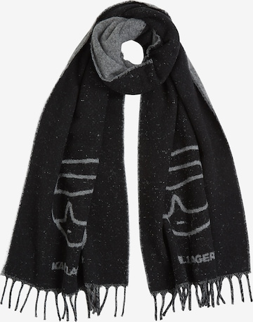 Fular 'IKON' de la Karl Lagerfeld pe negru: față