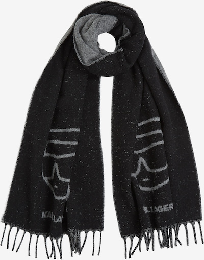 Šalikas 'IKON' iš Karl Lagerfeld, spalva – pilka / juoda, Prekių apžvalga