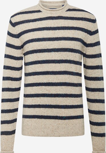 GANT Pullover 'BRETON' in beigemeliert / navy, Produktansicht