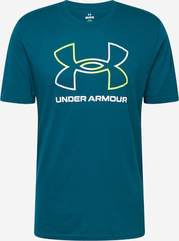 T-Shirt fonctionnel 'Foundation' UNDER ARMOUR en bleu : devant