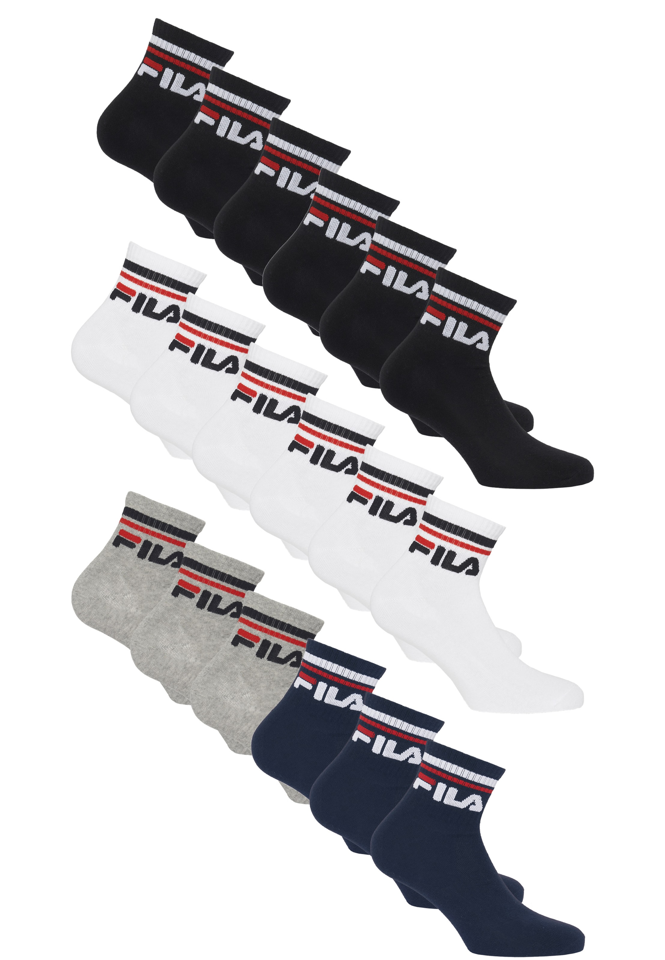FILA Socks in 35-38 in Navy / Grey / Black / White, Item view