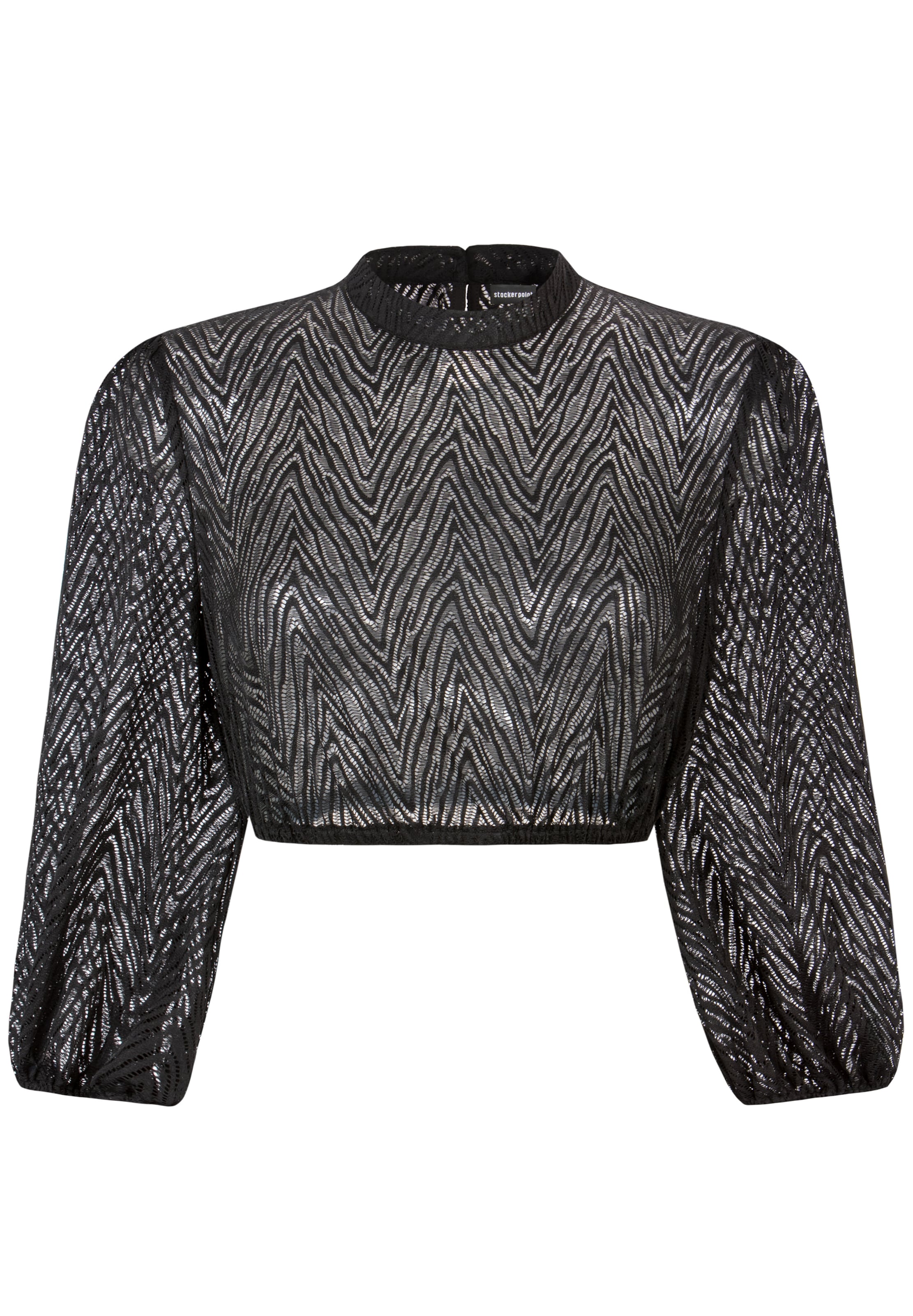 STOCKERPOINT Dirndlbluse 'Cleo' in Schwarz: Vorderseite