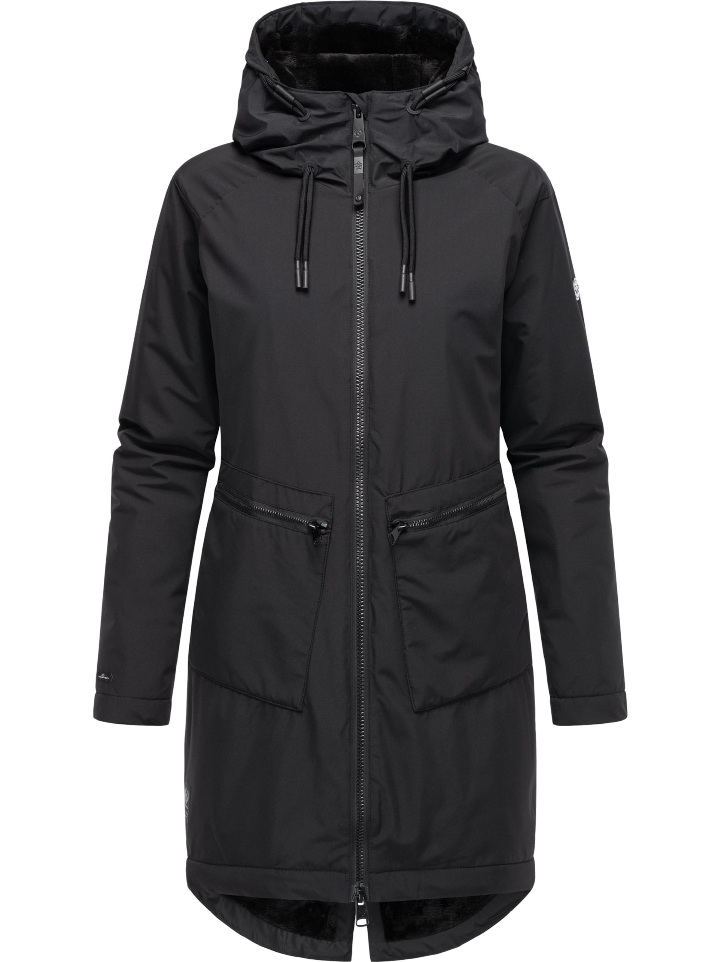 Ragwear Wintermantel &#x27;Holstic&#x27; in Zwart: voorkant