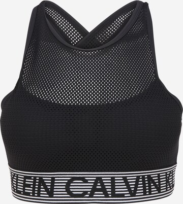 Bustier Soutien-gorge Calvin Klein Sport en noir : devant