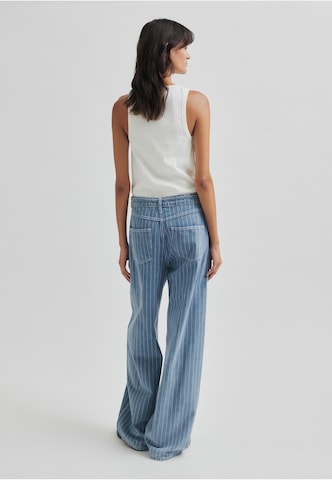 SECOND FEMALE Wide Leg Jeans 'Layne' in Blau