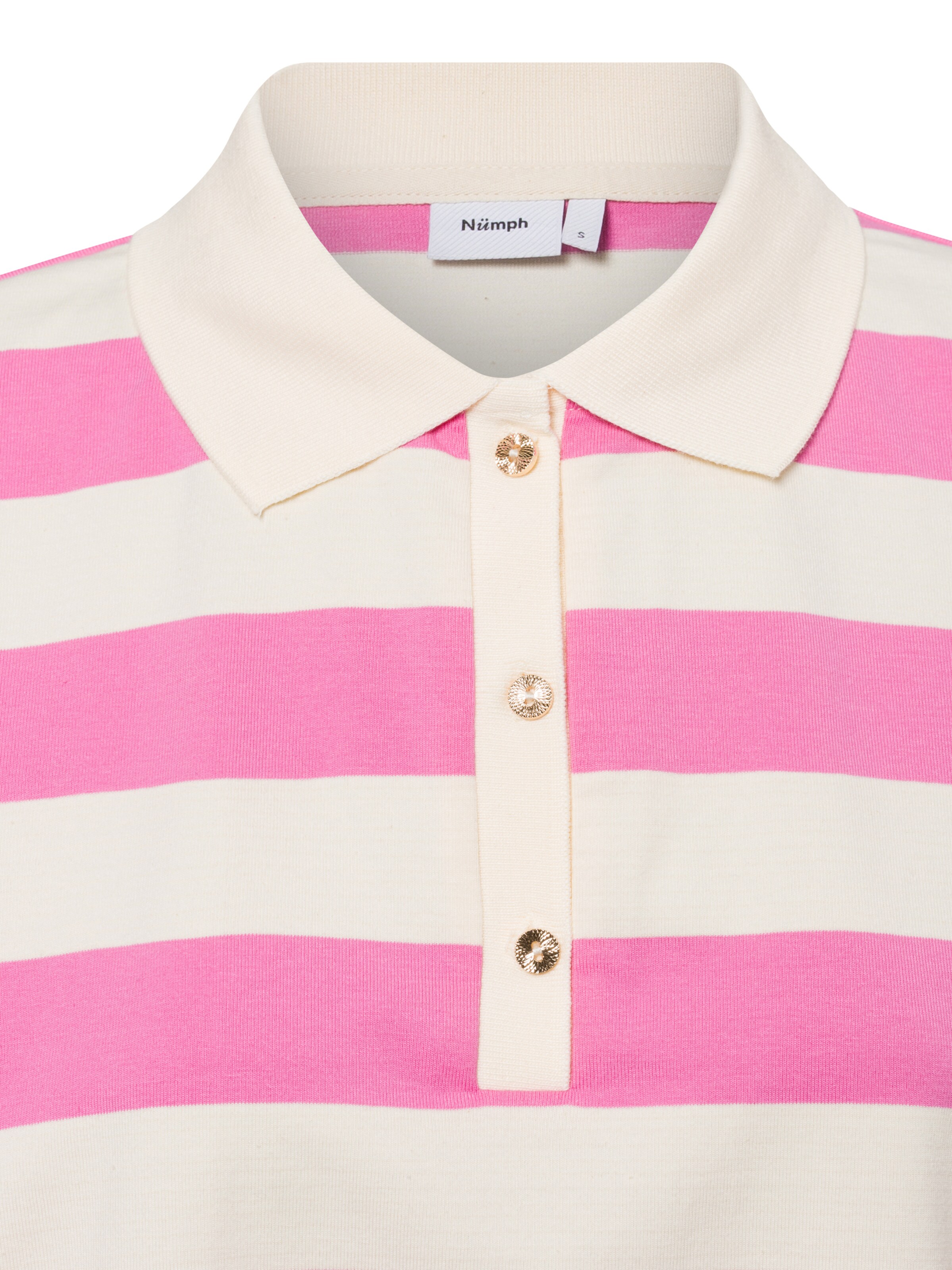 NÜMPH Shirt ' Nuvindy Polo ' in Beige