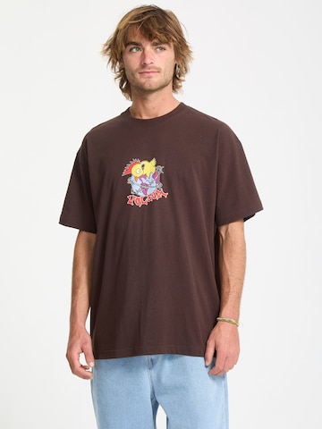 T-Shirt 'New Born LSE' Volcom en marron : devant
