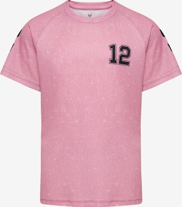 Hummel Performance Shirt 'Shimmer' in Pink: front