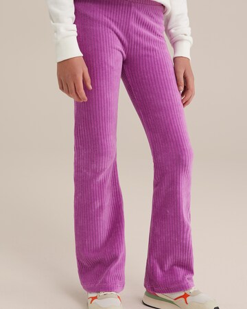 évasé Leggings WE Fashion en violet : devant