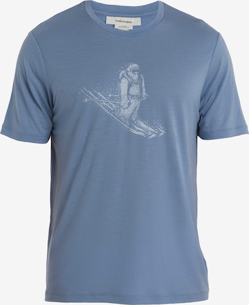 T-Shirt fonctionnel 'SkiingYeti' ICEBREAKER en bleu : devant