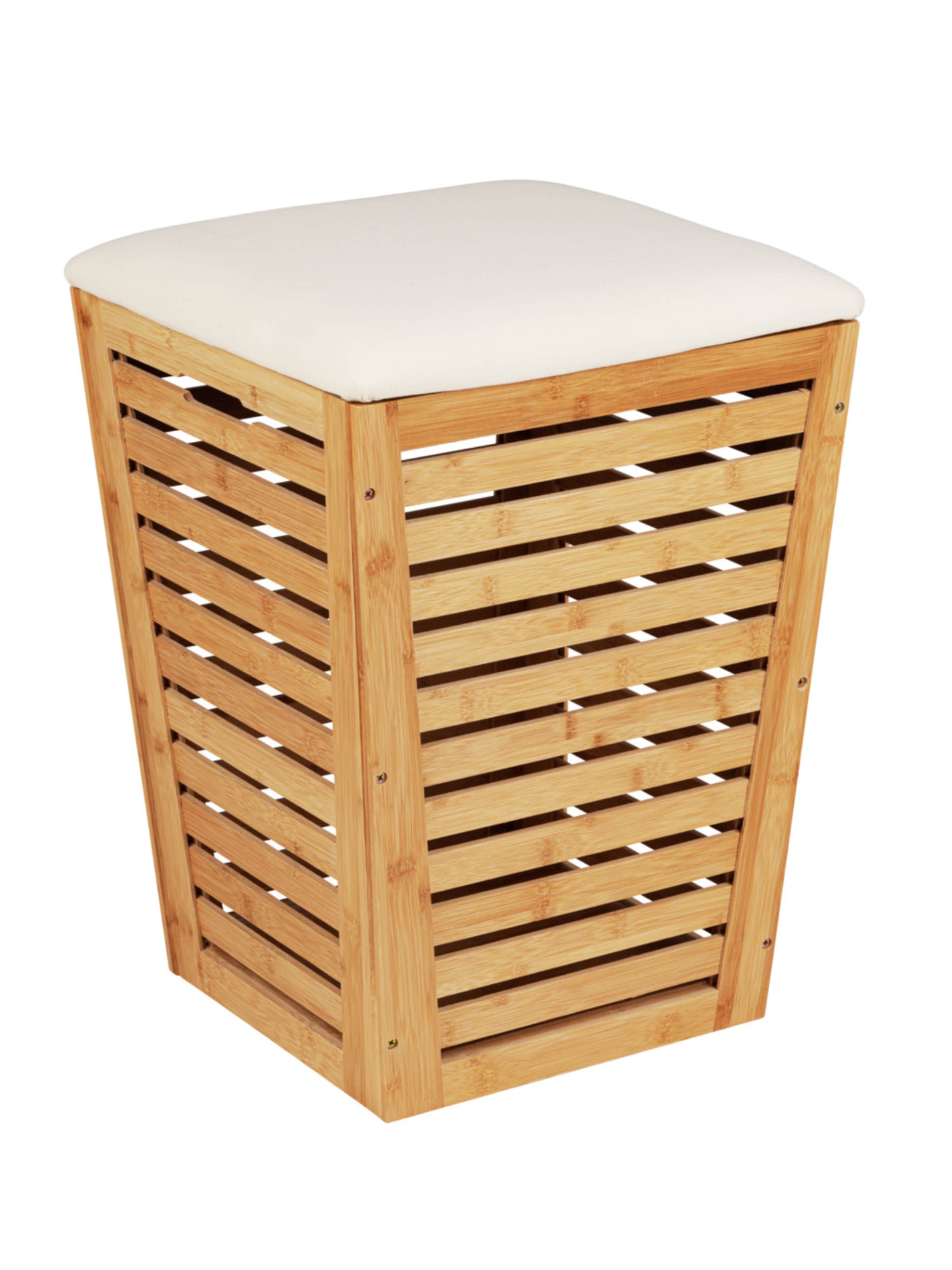 Wenko Wäschebehälter in Braun: Vorderseite