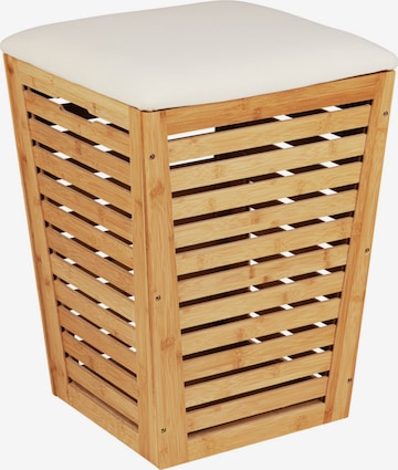 Wenko Laundry Basket in Brown: front