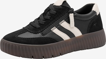 Baskets basses Tamaris en noir : devant