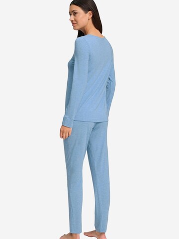 Hanro Pyjama 'Natural Elegance' in Blauw