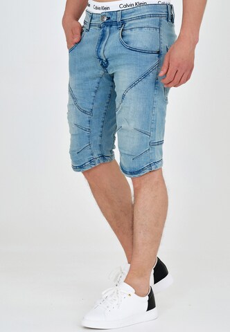 INDICODE JEANS Regular Shorts 'Leon' in Blau