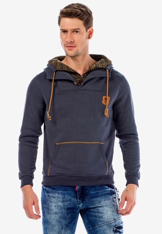 CIPO & BAXX Pullover 'Fusion' in Blau: Vorderseite