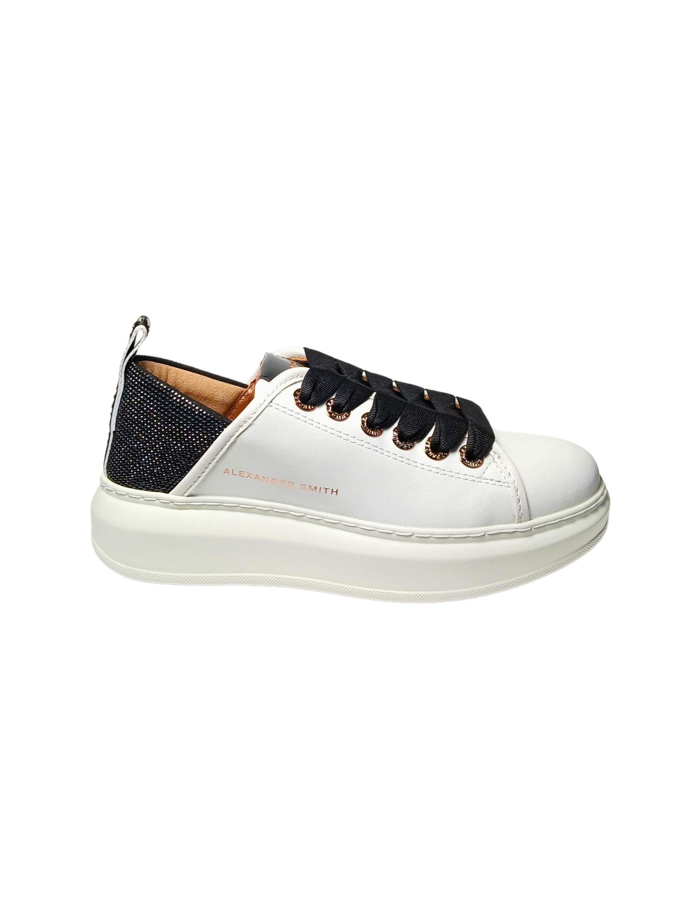 Alexander Smith Platform trainers in White: front