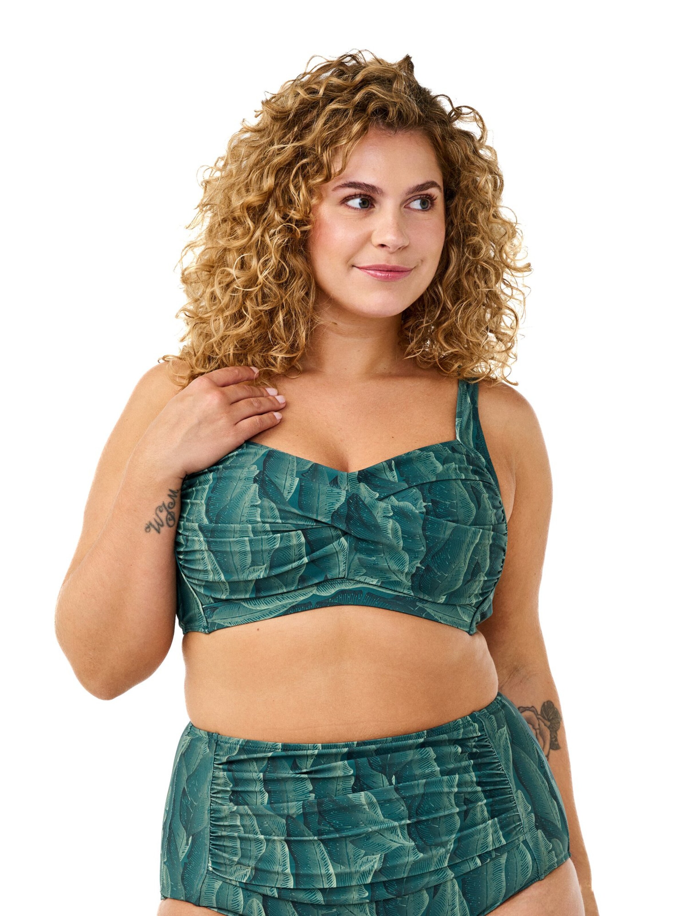 žalia Swim by Zizzi Marškinėliai Bikinio viršutinė dalis 'STELLA': priekis