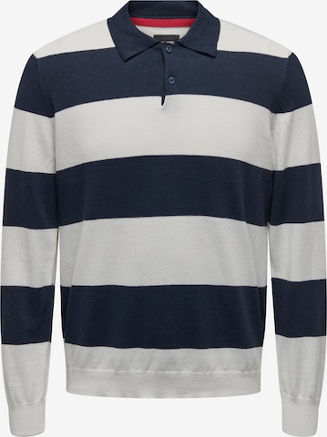 Pullover 'REX' di Only & Sons in bianco: frontale