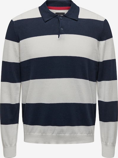 Only & Sons Pullover 'REX' em navy / branco lã, Vista do produto