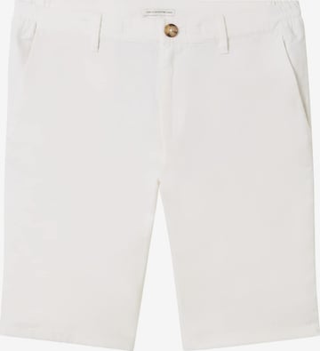 TOM TAILOR Chino hlače | bela barva: sprednja stran