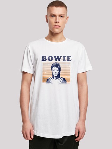 T-Shirt 'David Bowie' F4NT4STIC en blanc : devant