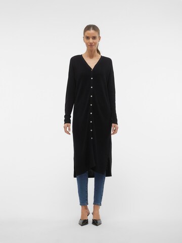 VERO MODA Knit cardigan 'New Lexsun' in Black: front