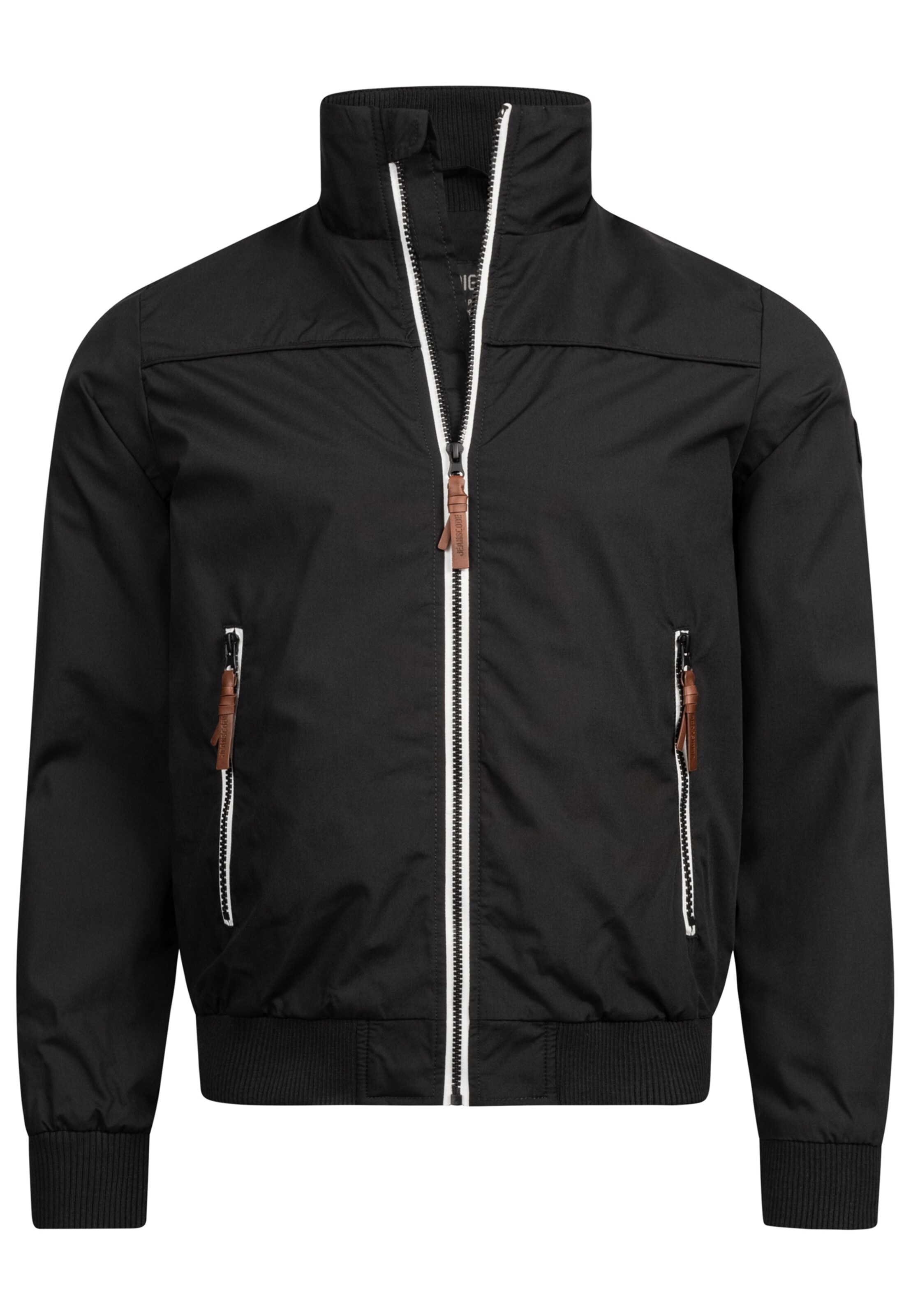 INDICODE JEANS Tussenjas 'Ivano' in Zwart: voorkant