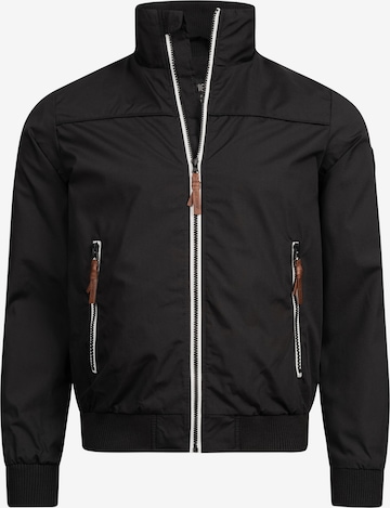 INDICODE JEANS Übergangsjacke 'Ivano' in Schwarz: Vorderseite