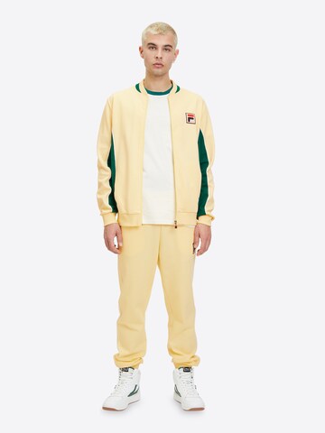 FILA Zip-Up Hoodie 'SETTANTA' in Yellow