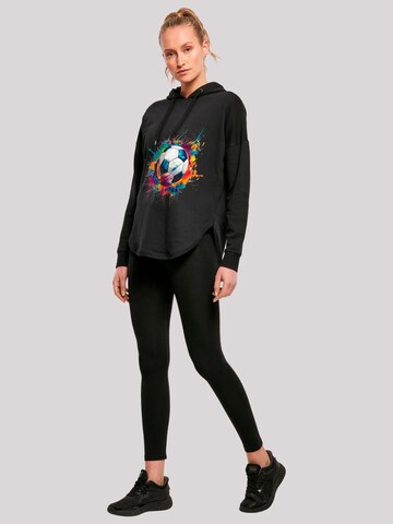 F4NT4STIC Sweatshirt 'Bunte Fußball Grafik' in Zwart